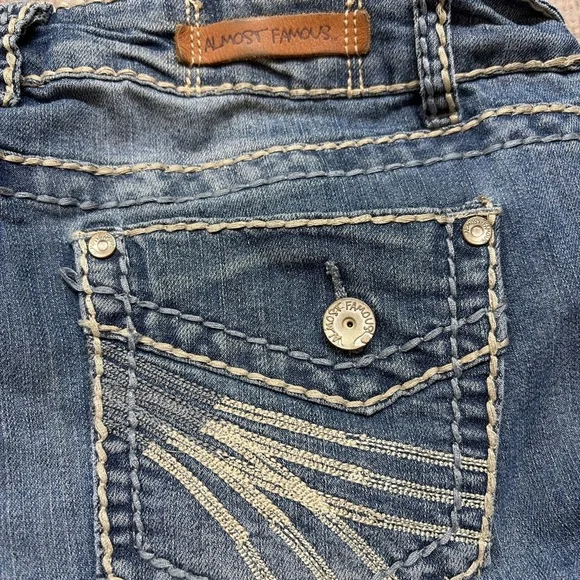 Almost Famous Dark Blue Denim with Cream Stitching 1673 - Picture 6 of 6
